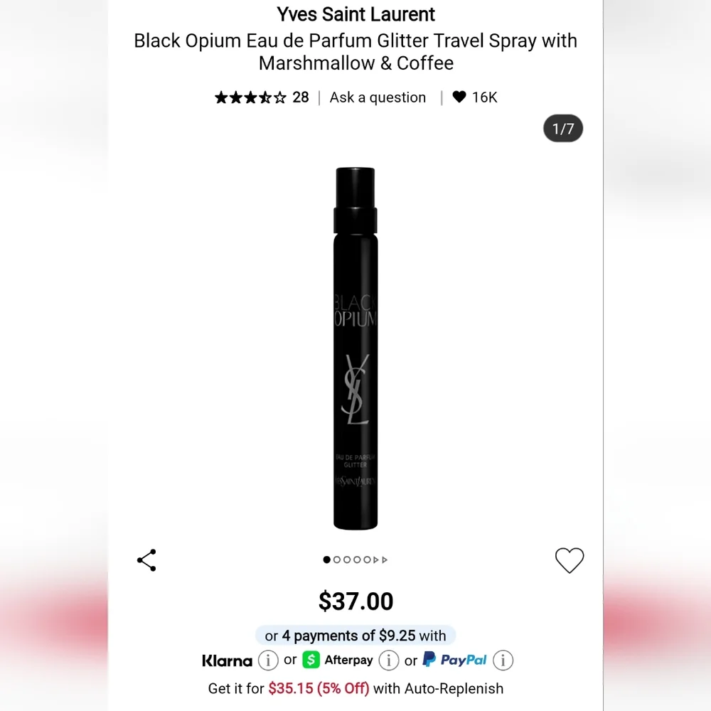YSL Black Opium, Libre Lot